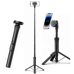 2025 자기 셀카 스틱 전화 삼각대 MagSafe iPhone 15 14 13 12 XIAOMI SAMSUNG 용 원격 확장 휴대 전화 삼각대 스탠드