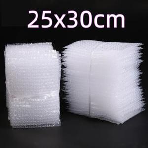 큰 크기 25x30m 50pcs 버블 메일러 봉투 포장 흰색 배송 포장 가방 분명 충격 방지 메일 링 도매