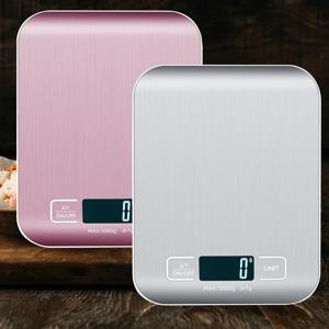 5kg/10kg 디지털 주방 규모 LCD 디스플레이 스테인레스 스틸 전자 저울 홈 쥬얼리 음식 간식 무게 베이킹 도구