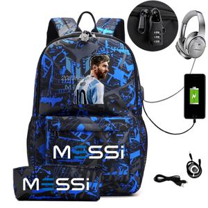2pcs 메시 배낭 An-ti 잠금 USB 여성 남성 용량 십대 노트북 학교 가방 캐주얼 고등학교 학생 Mochilas