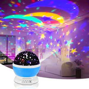 참신 LED 스타 프로젝터 어린이 선물 머리맡 램프 수면 램프 침실 장식 USB 프로젝터 램프 회전 야간 램프