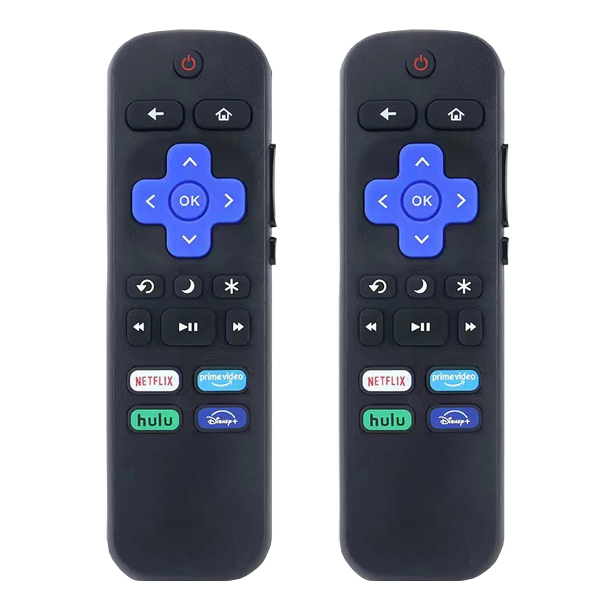 TCL Roku/Hisense Roku/Onn Aparatos/Insignia HITACHI와 호환되는 모든 Roku TV에 적합한 새 교체용 리모컨 2개