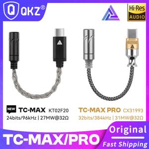 QKZ TC-MAX Pro HiFi DAC USB C 타입 헤드폰 앰프 오디오 디코더, IEM AMP 휴대폰 어댑터, CX31993, 32 비트/384kHz, 3.5mm