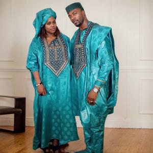 여성을위한 우아한 아프리카 드레스 전통 Bazin 자수 웨딩 파티 드레스 Dashiki 아프리카 커플 일치하는 옷