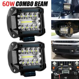 12V 60W LED 바 오프로드 스팟 홍수 콤보 LED 라이트 바 작업 조명 트럭 자동차 SUV ATV UTV 4WD LED 헤드 라이트