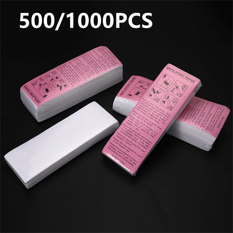 100/500/1000pcs 바디 다리 팔 제모 제 모기 부직포 제모 왁스 종이 여성용 남성용 왁스 스트립 종이 고품질