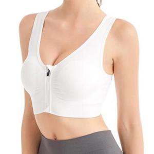 러닝 피트니스 스포츠 브래지어 앞 지퍼 여성 속옷 Underwire Bralette 통기성 원활한 브래지어없이 충격 방지