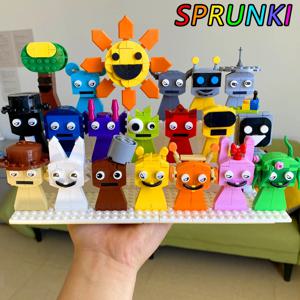 새로운 Moc Incredibox Sprunki 빌딩 블록 세트 공포 애니메이션 음악 게임 Incredibox Sprunki 벽돌 장난감 생일 크리스마스 선물