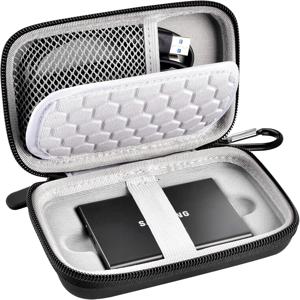 삼성 T7/T7 터치 휴대용 SSD 1TB 2TB 500GB USB 3.2 외장 솔리드 스테이트 드라이브와 호환되는 케이스, 여행용 운반 케이스