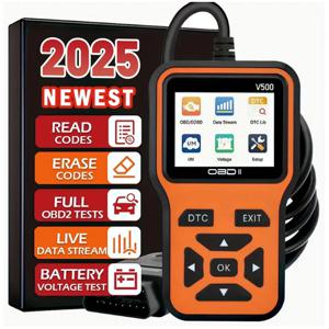 OBD2 스캐너 V500 - 즉시 코드 판독기 및 전압 확인 |   OBDII/CAN 자동차에 대한 전체 시스템 진단 | 10초 오류 분석