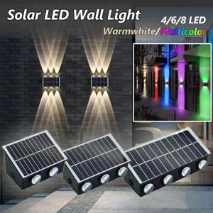 태양 LED 스포트라이트 야외 방수 상단 하단 조명 베란다 조명 발코니 안뜰 정원에 대한 태양 광 가로등