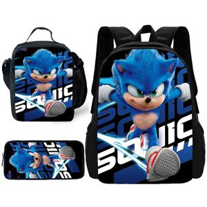 어린이 학교 배낭 만화 S-SonicS 고슴도치 점심 가방, 연필 가방, 소년 소녀를위한 학교 가방 최고의 선물