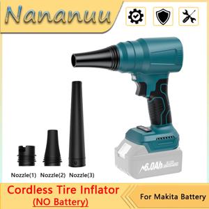 Nananuu 무선 먼지 송풍기 속도 3 개의 노즐이있는 Makita 도구 배터리 용 휴대용 휴대용 전기 헤어 드라이어 송풍기