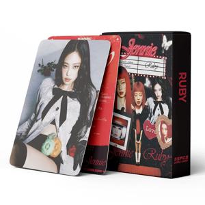 55 개/대 KPOP JENNIE 1ST 스튜디오 앨범 RUBY 지원 Lomo 카드 고품질 인쇄 사진 카드 팬 컬렉션 엽서 선물