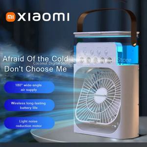 Xiaomi 3-in-1 휴대용 팬 에어컨 팬 LED 야간 조명 가정용 소형 공기 냉각기 사무실 홈 조절 팬