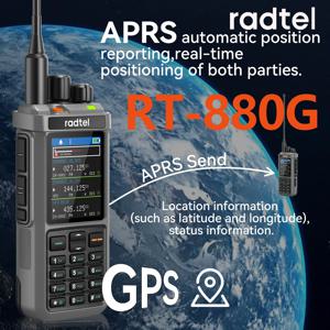 Radtel RT-880G GPS APRS 트라이-스탠바이 트라이-디스플레이 CB/SSB HF 햄 라디오 (1024 채널 AM LW MW SW UHF VHF Rx, 듀얼 안테나 포함)
