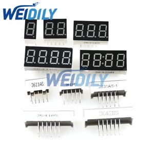 5PCS 0.36 인치 LED 디스플레이 7 세그먼트 1 비트/2 비트/3 비트/4 비트 자리 튜브 빨간색 일반 음극/양극 디지털 0.36 인치 led 7 세그먼트