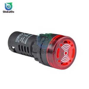 빨간색 LED 활성 버저 스피커 경고 장치 빛 AD16-16SM 12V 24V 110V 220V 플래시 신호등 알람 표시기