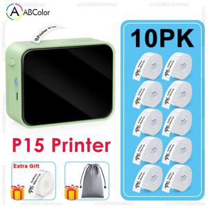P15 무선 블루투스 열 라벨 프린터 Marklife P15 P12 L12와 유사한 미니 휴대용 접착 라벨 메이커 빠른 인쇄