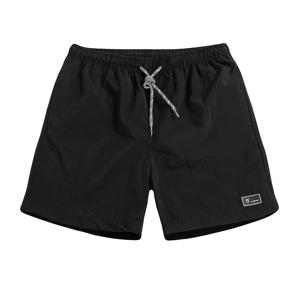 남성 Drawstring 짧은 바지 캐주얼 버뮤다 반바지 솔리드 컬러 수영 서핑 비치웨어 반바지 남성 의류