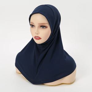인스턴트 대마 이슬람 Hijab 스카프 Abaya Turban 여성용 이슬람 여성 머리 랩 Hijabs Pinless Neck Cover Turbans 착용 준비