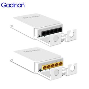 Gadinan 야외 네트워크 방수 POE 리피터, POE 카메라 무선 AP용, 5 포트, 100/1000Mbps, POE 익스텐더, IP55 VLAN, 44-57V, 90W