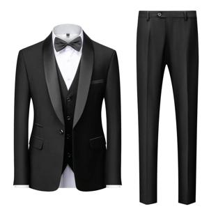 M-6XL 남성 캐주얼 비즈니스 흡연 정장 하이 엔드 브랜드 부티크 패션 블레이저 조끼 바지 신랑 웨딩 드레스 파티 정장