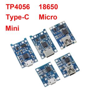 1PCS 5V 1A 마이크로/타입-c/미니 18650 TP4056 보호 기능이 있는 리튬 배터리 충전기 모듈 충전 보드 이중 기능 리튬 이온