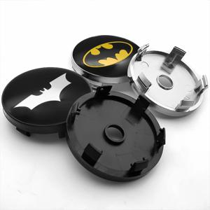 4Pcs 56 + 60mm 자동차 스타일링 박쥐 엠블럼 배지 스티커 자동차 휠 허브 센터 캡 림 커버 스티커 장식 자동차 액세서리