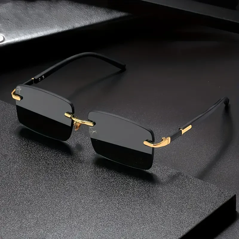 무테 선글라스 직사각형 패션 인기 여성 남성 음영 여성 남성 여름 여행 Oculos를위한 작은 사각형 태양 안경