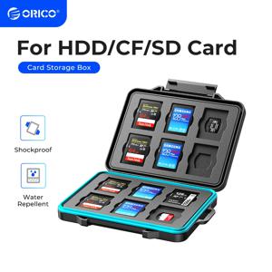 ORICO SD 메모리 카드 보관 케이스 마이크로 SD 카드 보관 홀더 케이스 HDD/CF/SD 카드 홀더 주최자 용 방수 소프트 라이닝