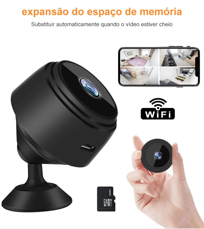 A9 미니 카메라 WiFi 무선 모니터링 보안 보호 원격 모니터 캠코더 비디오 감시 스마트 홈