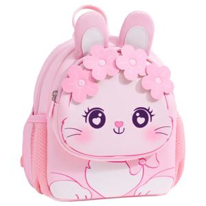 소녀를위한 유아 배낭 3-5 세 만화 핑크 토끼 학교 가방 유치원 어린이 Kawaii 가방 Mochila Infantil Escolar