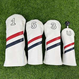 1pc/4pcs 골프 클럽 커버, 번호 인쇄 골프 클럽 커버, 방수 클럽 보호 커버