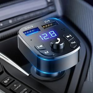 자동차 MP3 플레이어 듀얼 USB 고속 충전기 FM 블루투스 수신기 블루투스 5.0 FM 송신기 USB 플래시 드라이브 플러그 자동차 키트