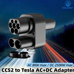 EV 자동차 충전기 어댑터 32A AC DC CCS2-테슬라 전기 자동차 충전 모델 Y/S/3/X 용 500V-1000V DC 110V-250V AC 변환기