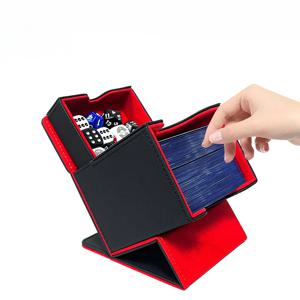 100+ 트레이딩 카드 데크 케이스 가죽 마그네틱 클로저 카드 보관함 YuGiOh MTG 스포츠 카드에 맞는 매직 카드 프로텍터
