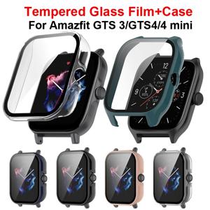 Amazfit GTS 4/GTS 4 미니 화면 보호기 용 PC 케이스 + 강화 유리 Amazfit GTS 3 케이스 범퍼 용 Smartwatch 보호 커버