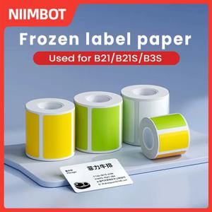 Niimbot B1 B21 냉동고 라벨 종이 스티커 롤 주방 냉장고 사용을위한 다채로운 저온 방지 방수 -18 °