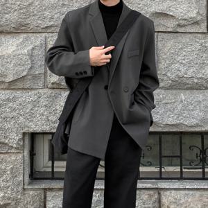 2024 봄 여름 남성 정장 블레이저 남성 한국 패션 루즈 캐주얼 드레스 자켓 남성 하라주쿠 사회 정장 자켓 의류