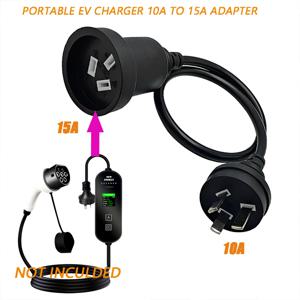 전기 자동차용 휴대용 Ev 충전기 액세서리, 내구성 있는 AU 플러그, 15A-10A 충전 어댑터, 20cm
