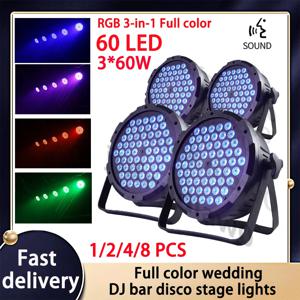 새로운 3w * 60 Led 조명 DJ 디스코 RGB 3 in 1 DMX 512 사운드 제어 파티 KTV 램프 웨딩 라이트 볼룸 클럽 프로젝션 무대 램프