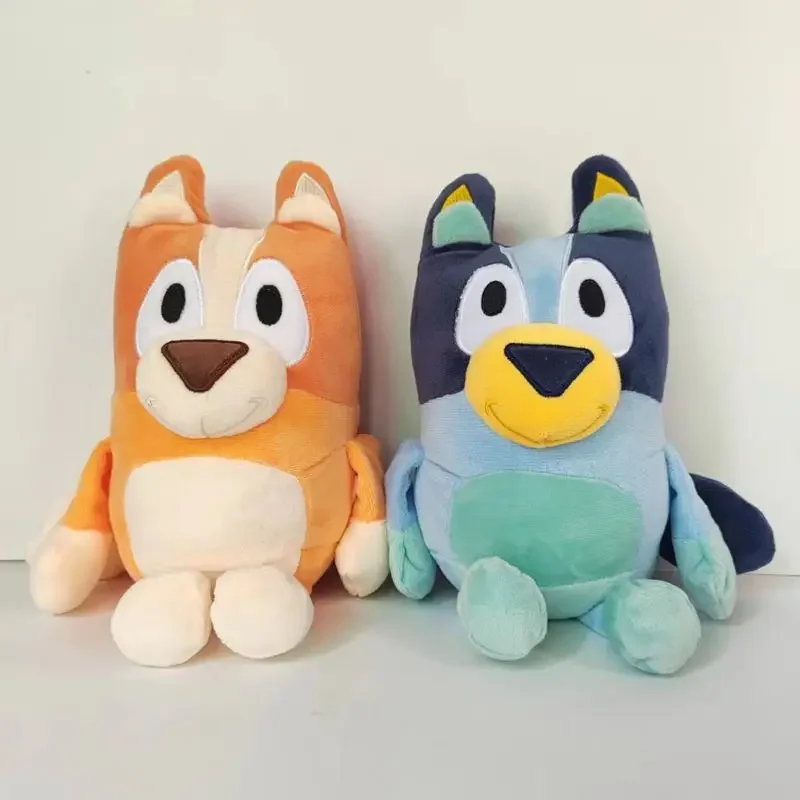 Bluey 가족 플러시 장난감 애니메이션 주변 장치 Bluey 귀여운 강아지 걸레 카와이 인형 블루 가족 플러시 장난감 인형 선물