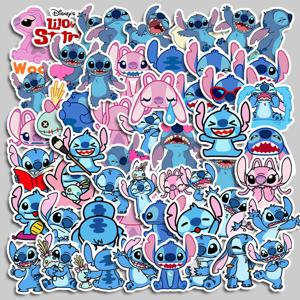 50PCS 귀여운 만화 릴로 & 스티치 스티커 DIY 일기 노트북 수하물 스케이트 보드 낙서 데칼 재미 클래식 장난감