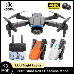 KBDFA K3 E99 Pro 드론 전문 Quadcopter 장애물 회피 드론 RC 헬리콥터 4K 듀얼 카메라 Dron 원격 제어 완구