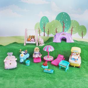 1/12 미니 가구 모델 야외 바베큐 인형 집 장식 미니어처 모델 가족 놀이 시리즈 놀이 아이 선물