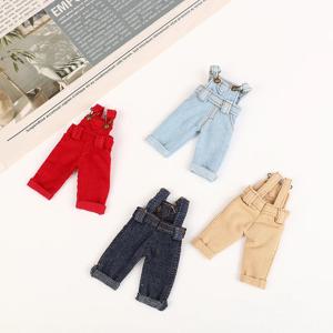 1Pc 패션 미니 청바지 작업복 Rompers 인형 의류 액세서리 인형 의류 드레스 1/12 인형 Ob11 인형