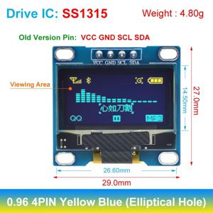 아두이노용 0.96인치 올레드 IIC 직렬 화이트 OLED 디스플레이 모듈 128X64 I2C SSD1306 12864 LCD 스크린 보드 TZT ROHS 인증