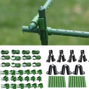 10 PCS 범용 플라스틱 클립 식물 지원 고정 커넥터 기둥 원예 11mm 고정 브래킷 등반 Pergola 커넥터