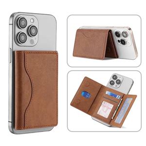 Trifold 자기 전화 지갑 PU 가죽 카드 가방 Magsafe 카드 홀더 지갑 Apple IPhone 16 15 12 13 14 Pro Max Plus Mini